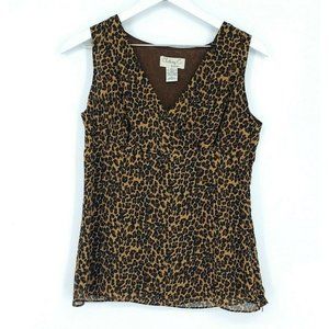 Clothing Co Notations Leopard Print Tank Shell Top